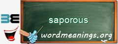 WordMeaning blackboard for saporous